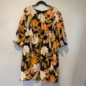 Who What Wear Floral Babydoll Dress